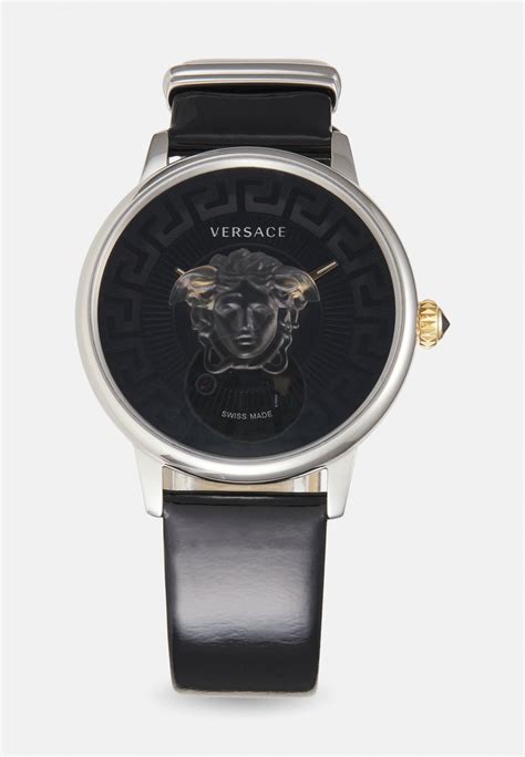 versace watch black silver yellow automatic|versace watches clearance.